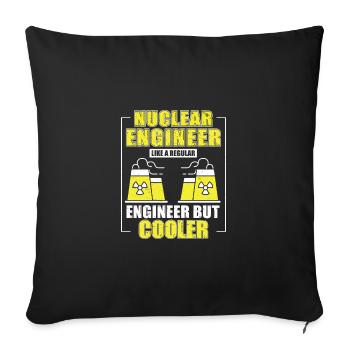Nuclear Engineer Like a Normal Engineer - Sofa pillowcase 17,3'' x 17,3'' (45 x 45 cm) - black - Front