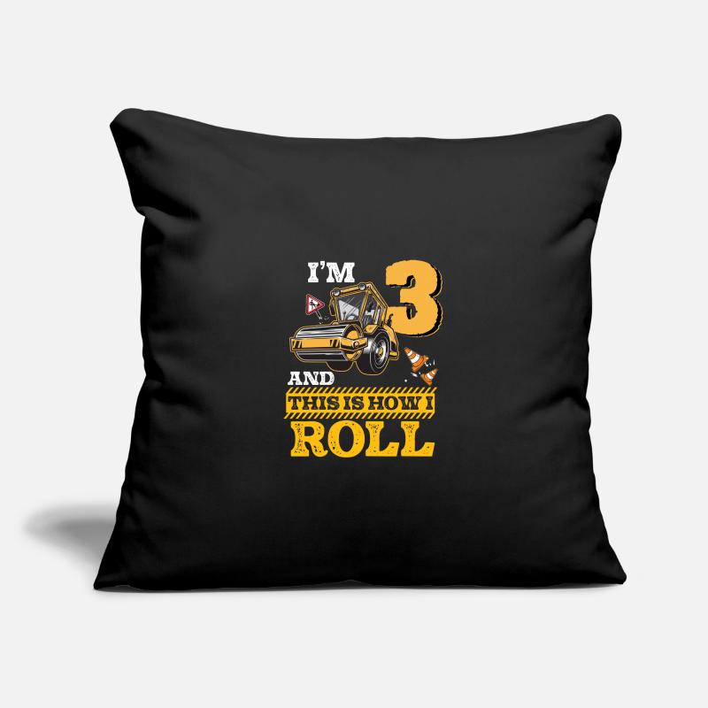This Is How I Roll Asphalt Roller 3 Year Old 3rd Sofa pillowcase 17,3'' x 17,3'' (45 x 45 cm)
