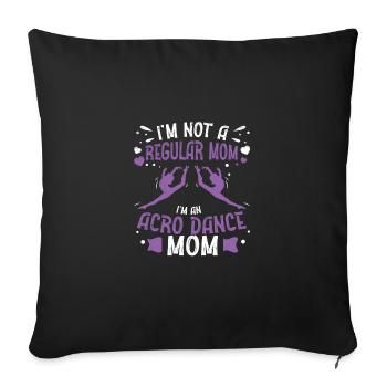 Je ne suis pas une maman normale Drôle de maman Acro Dance - Housse de coussin décorative 45 x 45 cm - noir - Devant