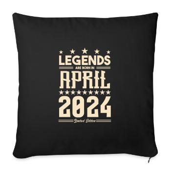 Gift Legend April 2024 gift April 2024. April - Sofa pillowcase 17,3'' x 17,3'' (45 x 45 cm) - black - Front