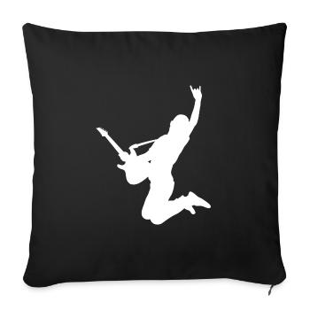 Guitare électrique homme guitare classique - Housse de coussin décorative 45 x 45 cm - noir - Devant