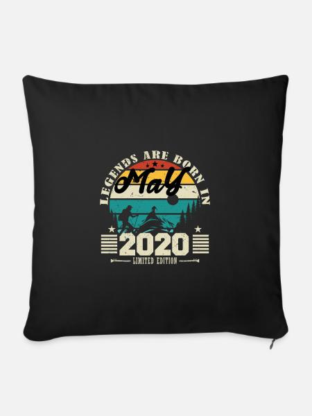Mai 2020 Geburtstagsgeschenk Mai 2020. Mai 2020. - Sofakissenbezug 45 x 45 cm - Schwarz