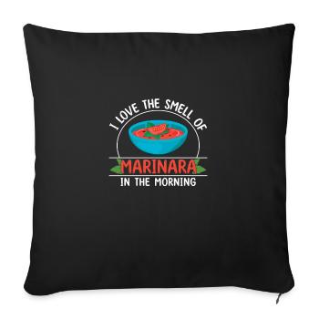 J'aime l'odeur de la cuisine italienne Tomate - Housse de coussin décorative 45 x 45 cm - noir - Devant