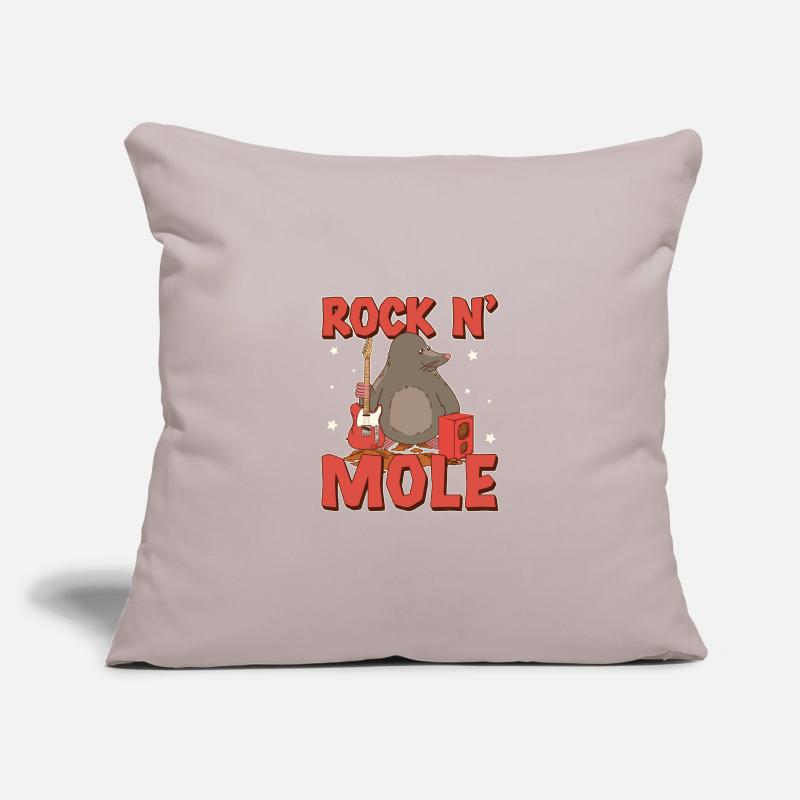 Funny Mole Rat Rock N' Mole For Mole Puns Lover Sofakissenbezug 45 x 45 cm