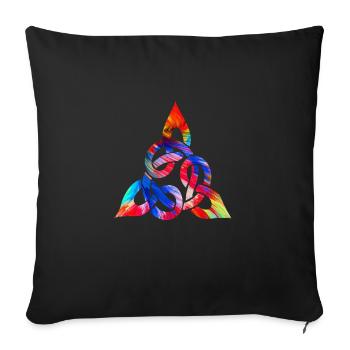 Nœud celtique coloré - Housse de coussin décorative 45 x 45 cm - noir - Devant