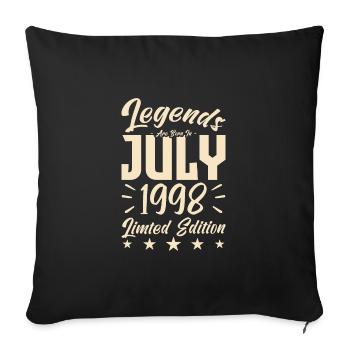 Naissance En Juillet 1998. Cadeau d'anniversaire. - Housse de coussin décorative 45 x 45 cm - noir - Devant