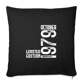 October 1979 Anniversary Gift. October 1979. - Sofa pillowcase 17,3'' x 17,3'' (45 x 45 cm) - black - Front
