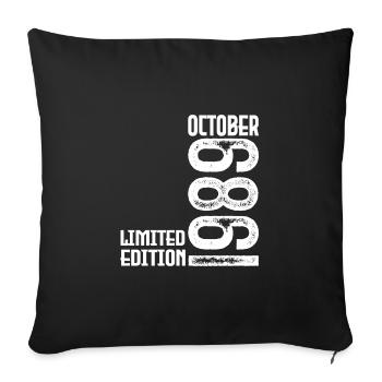 Oktober 1989 Geschenk zum Jahrestag. Oktober 1989. - Sofakissenbezug 45 x 45 cm - Schwarz - Vorne