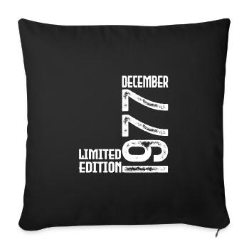 December 1977 Anniversary Gift. December 1977. - Sofa pillowcase 17,3'' x 17,3'' (45 x 45 cm) - black - Front