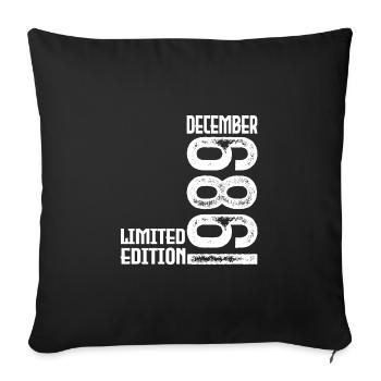 Dezember 1989 Geschenk zum Jahrestag. Dezember 1989. - Sofakissenbezug 45 x 45 cm - Schwarz - Vorne