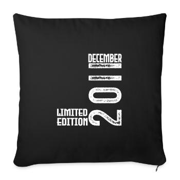 Birthday Gift December 2011. December 2011. - Sofa pillowcase 17,3'' x 17,3'' (45 x 45 cm) - black - Front