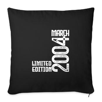 March 2004 Birthday Gift. March 2004. March - Sofa pillowcase 17,3'' x 17,3'' (45 x 45 cm) - black - Front