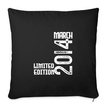 March 2014 Birthday Gift. March 2014. March - Sofa pillowcase 17,3'' x 17,3'' (45 x 45 cm) - black - Front