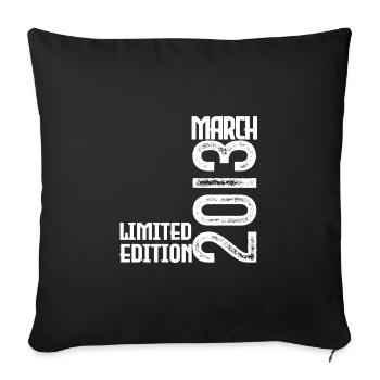 March 2013 Birthday Gift. March 2013. March - Sofa pillowcase 17,3'' x 17,3'' (45 x 45 cm) - black - Front