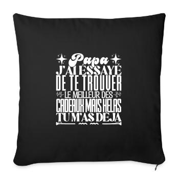 Dad Gift. Best gift for father. - Sofa pillowcase 17,3'' x 17,3'' (45 x 45 cm) - black - Front