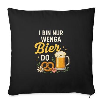 Je suis juste de la bière Wenga faire Chemise traditionnelle amusante - Housse de coussin décorative 45 x 45 cm - noir - Devant