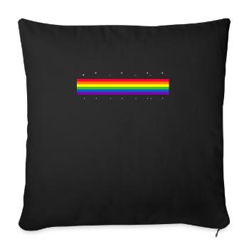 Gay Pride Flag Stars Rainbowflag LGBT - Housse de coussin décorative 45 x 45 cm - noir - Devant