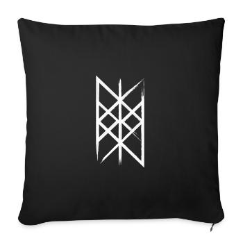 Web of Wyrd Runes Gift Mythe viking nordique - Housse de coussin décorative 45 x 45 cm - noir - Devant