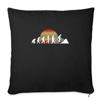 Evolution Mountainbike Fan Downhill MTB Mountainbi - Sofa pillowcase 17,3'' x 17,3'' (45 x 45 cm) - black - Front