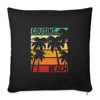 Cousins Beach - Sofa pillowcase 17,3'' x 17,3'' (45 x 45 cm) - black - Front