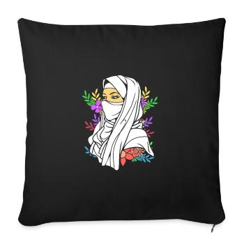 Muslim Islam Moslem Muslima Eid Mubarak - Sofa pillowcase 17,3'' x 17,3'' (45 x 45 cm) - black - Front