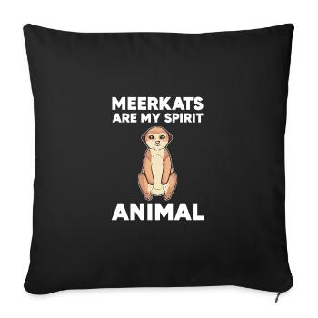Suricate - Housse de coussin décorative 45 x 45 cm - noir - Devant