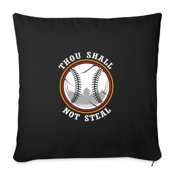 Baseball - Sofa pillowcase 17,3'' x 17,3'' (45 x 45 cm) - black - Front