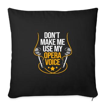 Karaoké - Housse de coussin décorative 45 x 45 cm - noir - Devant