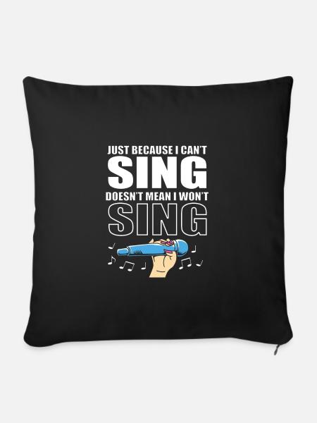 Karaoke - Sofakissenbezug 45 x 45 cm - Schwarz