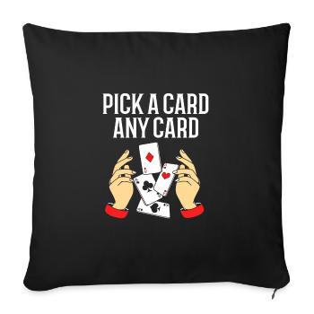 magicien magicien - Housse de coussin décorative 45 x 45 cm - noir - Devant