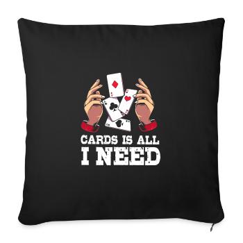 magicien magicien - Housse de coussin décorative 45 x 45 cm - noir - Devant