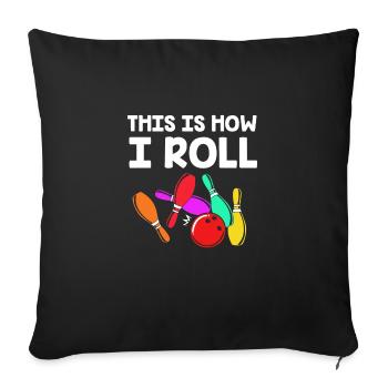 Bowling - Sofa pillowcase 17,3'' x 17,3'' (45 x 45 cm) - black - Front
