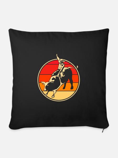Rodeo - Sofakissenbezug 45 x 45 cm - Schwarz