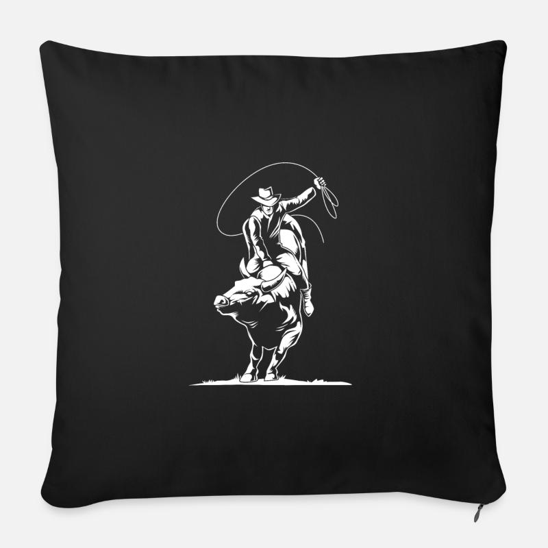 Rodeo - Sofakissenbezug 45 x 45 cm - Schwarz