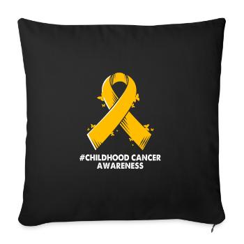 Cancer Child - Sofa pillowcase 17,3'' x 17,3'' (45 x 45 cm) - black - Front