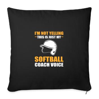 Softball Joueurs de softball - Housse de coussin décorative 45 x 45 cm - noir - Devant