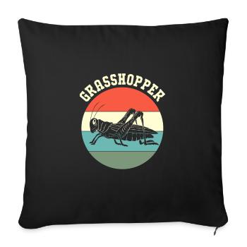 Grasshopper - Sofa pillowcase 17,3'' x 17,3'' (45 x 45 cm) - black - Front