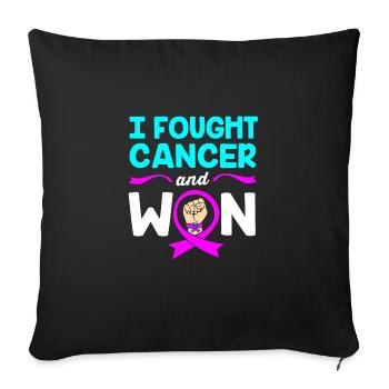Thyroid cancer Thyroid cancer - Sofa pillowcase 17,3'' x 17,3'' (45 x 45 cm) - black - Front