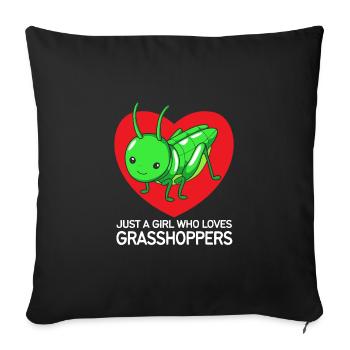 Grasshopper - Sofa pillowcase 17,3'' x 17,3'' (45 x 45 cm) - black - Front