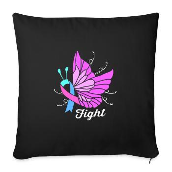 Thyroid cancer - Sofa pillowcase 17,3'' x 17,3'' (45 x 45 cm) - black - Front