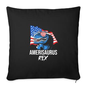 4 juillet Couleurs nationales Fête nationale des États-Unis - Housse de coussin décorative 45 x 45 cm - noir - Devant