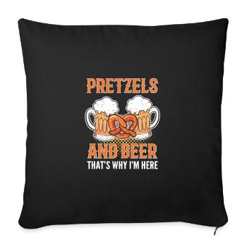 Germany Pretzel - Sofa pillowcase 17,3'' x 17,3'' (45 x 45 cm) - black - Front