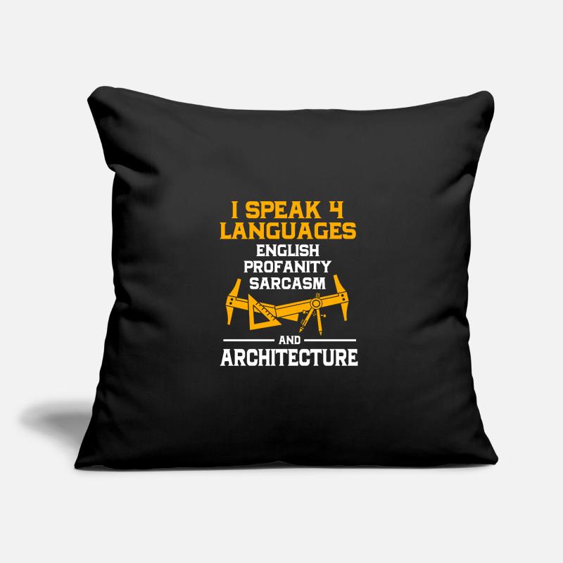 Architecte Architecture Housse de coussin décorative 45 x 45 cm