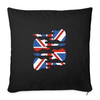 England - Sofa pillowcase 17,3'' x 17,3'' (45 x 45 cm) - black - Front