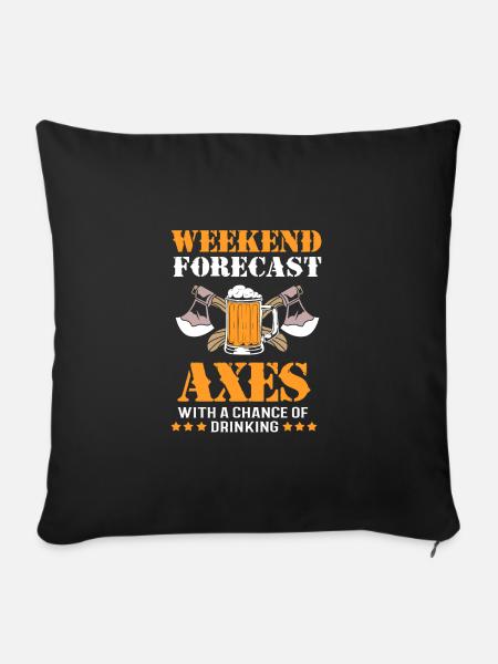 Axt Wurf - Sofakissenbezug 45 x 45 cm - Schwarz