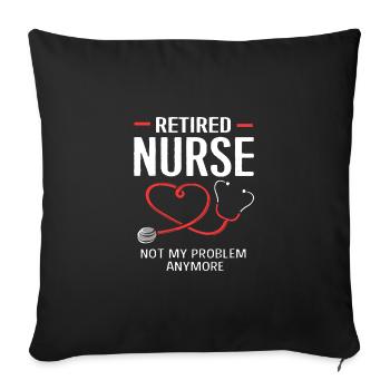 Pension d’infirmière - Housse de coussin décorative 45 x 45 cm - noir - Devant