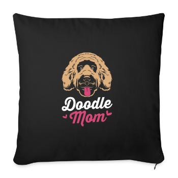 Goldendoodle - Sofa pillowcase 17,3'' x 17,3'' (45 x 45 cm) - black - Front