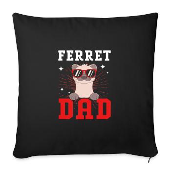 Furet - Housse de coussin décorative 45 x 45 cm - noir - Devant