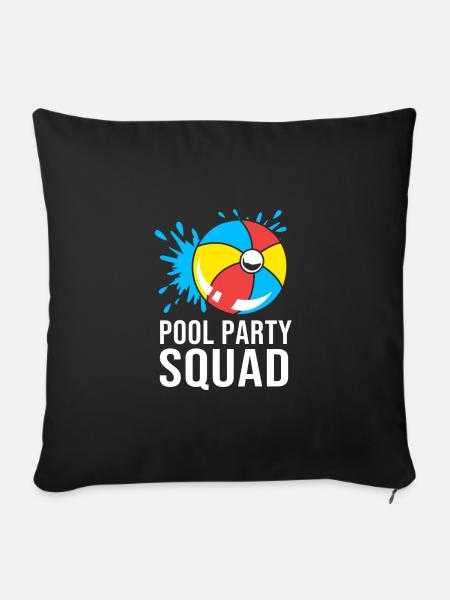 Pool Party - Sofakissenbezug 45 x 45 cm - Schwarz