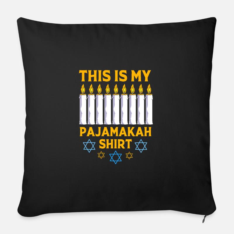 Chanukkah - Sofakissenbezug 45 x 45 cm - Schwarz